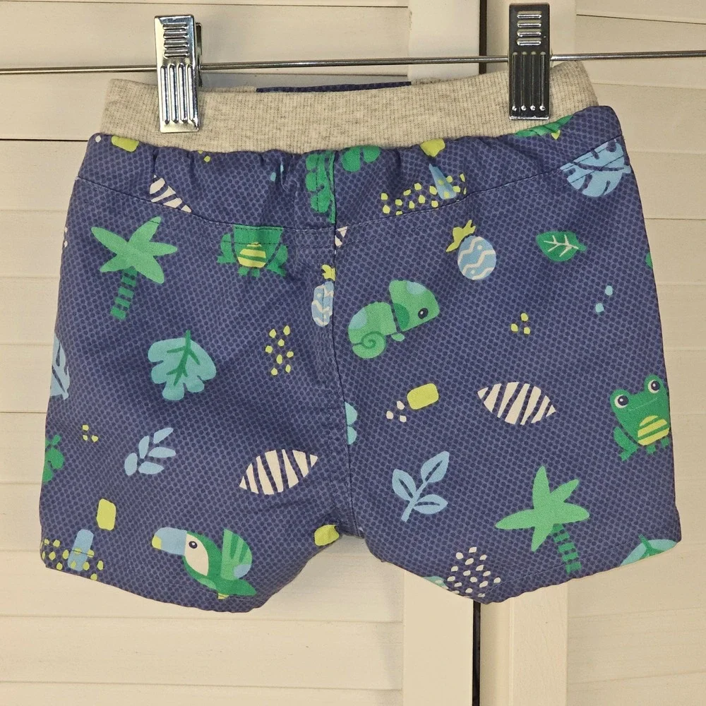 Mayoral Newborn Boys Blue‎ Pineapple Parrot Shorts 12 Months